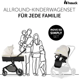 hauck Kombi-Kinderwagen Move so Simply inkl. Babywanne, - Beige