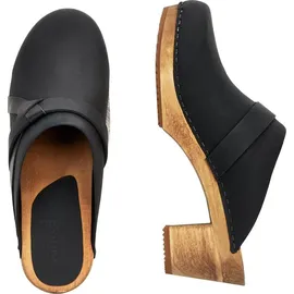 Sanita Damen Offener Clog Wood-Manuella Square Open Black | schwarz