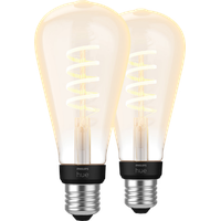 Philips Hue Filamentlampe White Ambiance Edison XL Doppelpack