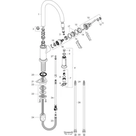 Axor Montreux 180 edelstahl finish 16581800