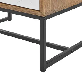 Beliani Kommode mit 3 Schubladen NUEVA Hellbraun / Weiß