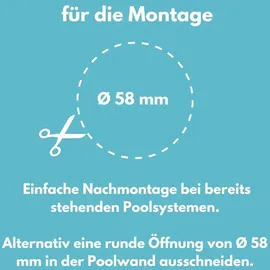 amapool Einströmdüse weiß 14 cm