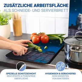 Wenko Herdabdeckplatte Universal Modell Moon Cat schwarz