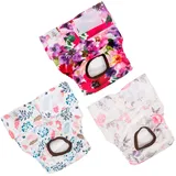 CuteBone 3 Stück Wiederverwendbare Hundewindeln, Hochsaugfähige Premium-Windeln für Hündchen, Umweltfreundliche Damenbinden Höschen für weibliche Haustiere D21XL-DE
