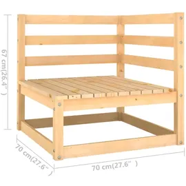 vidaXL Garten-Lounge-Set 10-tlg. natur/grau 3076974