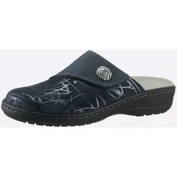Pantolette BELVIDA, Damen, Gr. 40, blau (mittelblau), Veloursleder, Veloursleder, modisch, Schuhe
