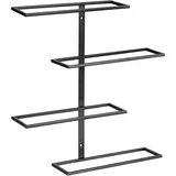 Beliani Wand-Weinregal Einsteinium Metall Schwarz