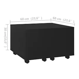 vidaXL Couchtisch Schwarz 60x60x38 cm Holzwerkstoff