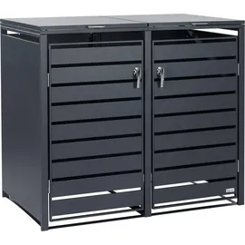 Zelsius Mülltonnenbox 132 x 80 x 117 cm grau