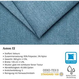 beautysofa Ohrensessel LEONARDO Polyester 88 x 118 x 86 cm Blau