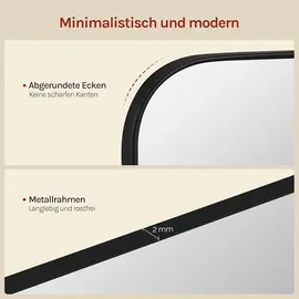 Woltu Wandspiegel 50 x 70 cm Schwarz