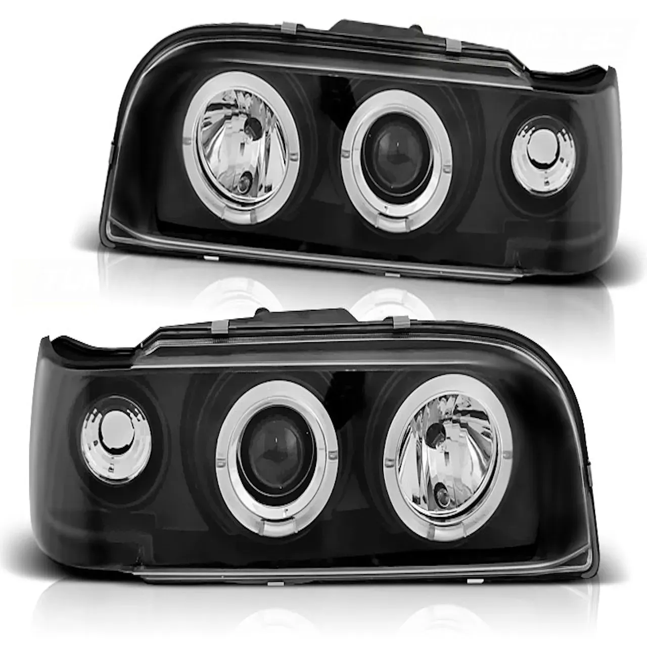 LED Angel Eyes Scheinwerfer für Volvo 850 92-96 schwarz