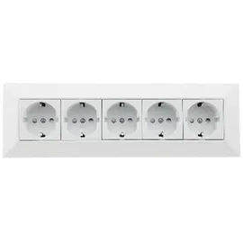 ChiliTec Schuko-Steckdose 5-fach Weiß