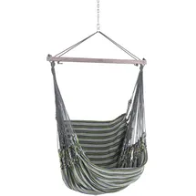 Chico Hängesessel Baumwolle grau-grün / 1 Person 190 x 95 150 kg Baumwolle