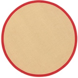 carpetfine Sisalteppich »Sisal«, rund, mit farbiger Bordüre, Anti-Rutsch Rückseite, rot