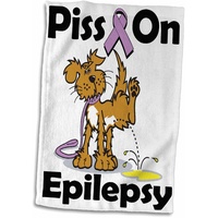3dRose Piss On Epilepsie Awareness Ribbon Cause Design Hand-/Sporthandtuch, Mikrofaser, Weiss/opulenter Garten, 15 x 22