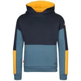 TROLLKIDS Rondane Kapuzenpullover - Black / Steel Bue / Mango - 116 cm