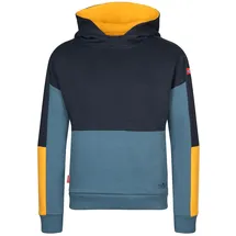 TROLLKIDS Rondane Kapuzenpullover - Black / Steel Bue / Mango - 116 cm