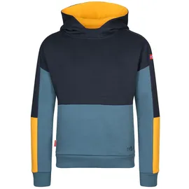 TROLLKIDS Rondane Kapuzenpullover - Black / Steel Bue / Mango - 116 cm