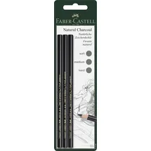 Faber-Castell Kohlestift PITT 3 St. schwarz