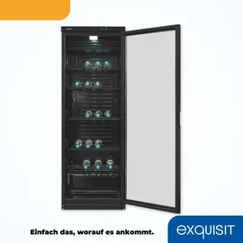 Exquisit GKS350-1-GT-280D Getränkekühlschrank (320 l, 1730 mm hoch, Schwarz)