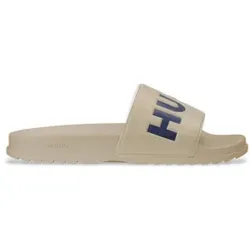 HUGO für Herren. 50498352 Flip Flops mit Logo auf beigem Riemen (42), Wohnung, Keine, Strandbekleidung