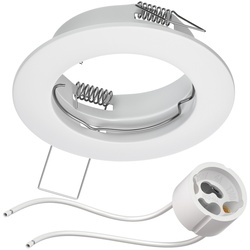 ledscom.de Decken-Einbaurahmen FERE Einbaurahmen weiß matt (LED/Halogen/GU10/MR16/PAR16/50mm) inkl. GU10 Fassung