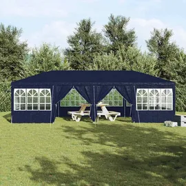 vidaXL Partyzelt Faltbar mit Seitenwänden Blau 4 x 8 m