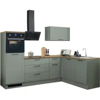 BASIC by Balculina Winkelküche L-Form 260 cm grün