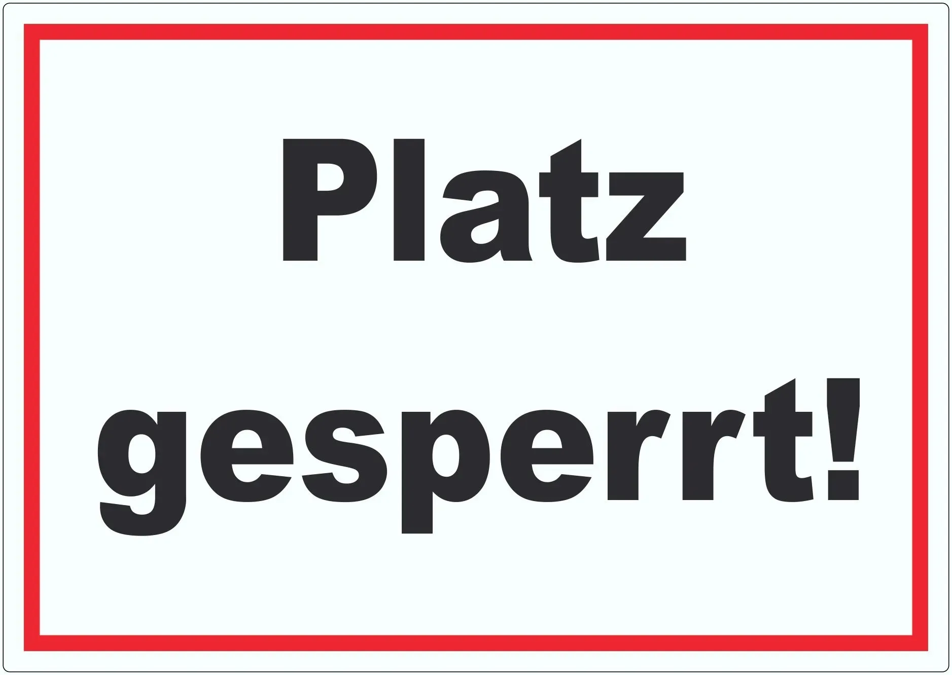 Platz Gesperrt Aufkleber Sportverein A7 (74x105mm)