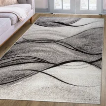 OTTO home Teppich OTTO HOME "Tritom" Gr. 7, beige (sand), B:240cm H:9mm L:320cm, Kunstfaser, Teppiche, Teppich, mit besonders weichem Flor, Kurzflor, modernes Wellen Muster