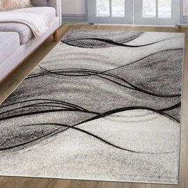 OTTO home Teppich OTTO HOME "Tritom" Gr. 7, beige (sand), B:240cm H:9mm L:320cm, Kunstfaser, Teppiche, Teppich, mit besonders weichem Flor, Kurzflor, modernes Wellen Muster