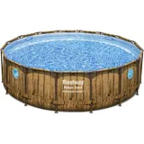 Frame Pool Ersatzpool ohne Zubehör Stahlrahmen Aufstellpool Braun Ø 488x122cm