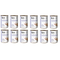 BRIT Veterinary Diet Gastrointestinal Salmon&Pea Futter für den empfindlichen Magen-Darm-Trakt von Hunden 12x400 g