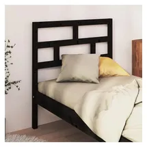 vidaXL Kopfteil Schwarz 106x4x100 cm Massivholz Kiefer