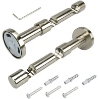 LIEDECO Doppelträger mit Schraubkappe 14 cm edelstahloptik edelstahl-optik