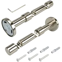 LIEDECO Doppelträger mit Schraubkappe 14 cm edelstahloptik edelstahl-optik