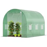 VOUNOT Gewächshaus Foliengewächshaus Winterfest Tomatenhaus Folientunnel, 3x2x2m 6m2