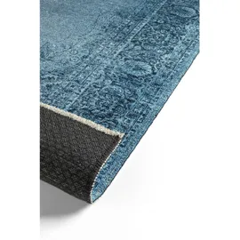 tesso living MARYLOU Designer-Teppich 80 x 145 cm Blau/Mehrfarbig