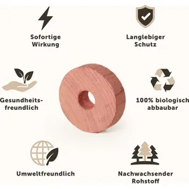 Blumtal Kleiderbügel Holz 50er Set - Holzbügel mit 360° drehbarem Metallhaken - Kleiderbügel Weiß + Zedernholz Mottenschutz - Weiß