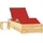 furnicato Garten-Sonnenliege 198 x 90 x 30-75 cm Rot