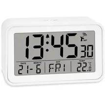ADE Digitaler Funkwecker mit Licht weiß
