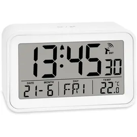 ADE Digitaler Funkwecker mit Licht weiß