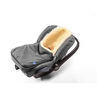 Hofbrucker Lammfell Fußsack Maxi für Babyschale in Grau | Gr.: onesize