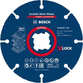 Bosch Professional Carbide Multi Wheel X-LOCK Trennscheibe 115x22.23mm, 1er-Pack (2608901192)