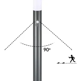 DEUBA Außenleuchte Edelstahl 100,0 cm mit Bewegungsmelder IP44 grau
