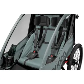 Qeridoo QUPA 2 Plus Kinderanhänger Mineral Blue 2024