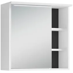 byLIVING Spiegelschrank WELLNESS, Breite 60 cm, weiß, LED Beleuchtung