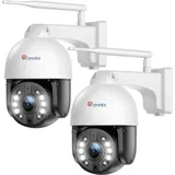 4k 8mp 5x Optischer Zoom Überwachungskamera Aussen Wlan 2,4/5ghz, Ptz Wifi Ip Kamera Outdoor Personen/fahrzeug/tiererkennung Auto Verfolgung 50m Farbnachtsicht 2-wege Audio Metall Ein Satz Vo - Ctronics