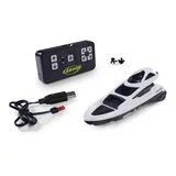 Carson 500108057 Nano Racer Yacht 2,4 GHz - Ferngesteuertes Boot, RC Boot, Ferngesteuertes Boot für Kinder und Erwachsene, inklusive Fernsteuerung